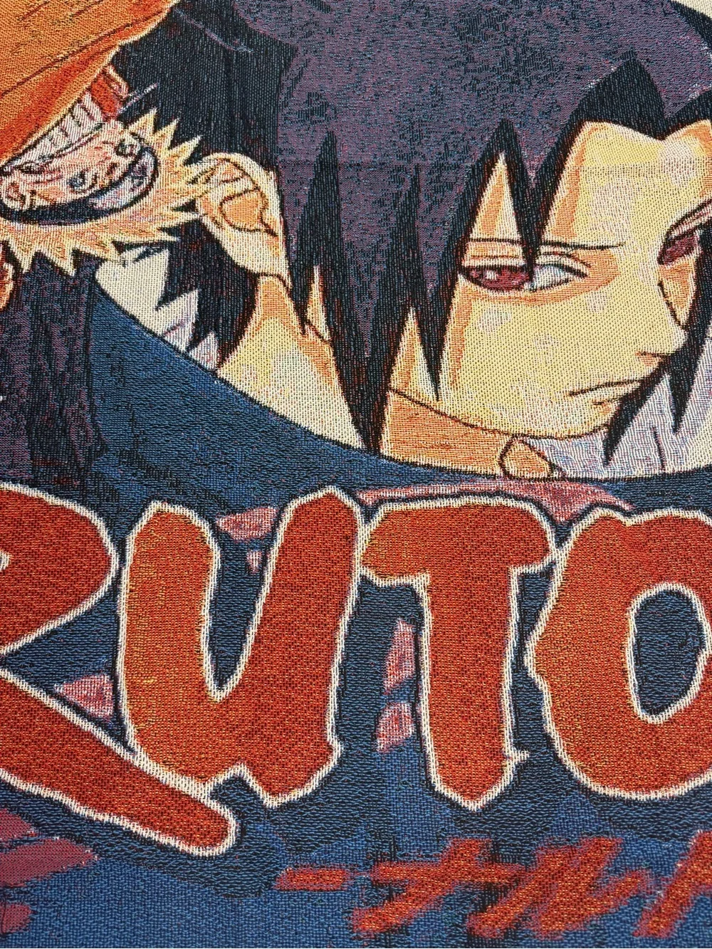 Naruto Manga Cover Woven Tapestry Blanket